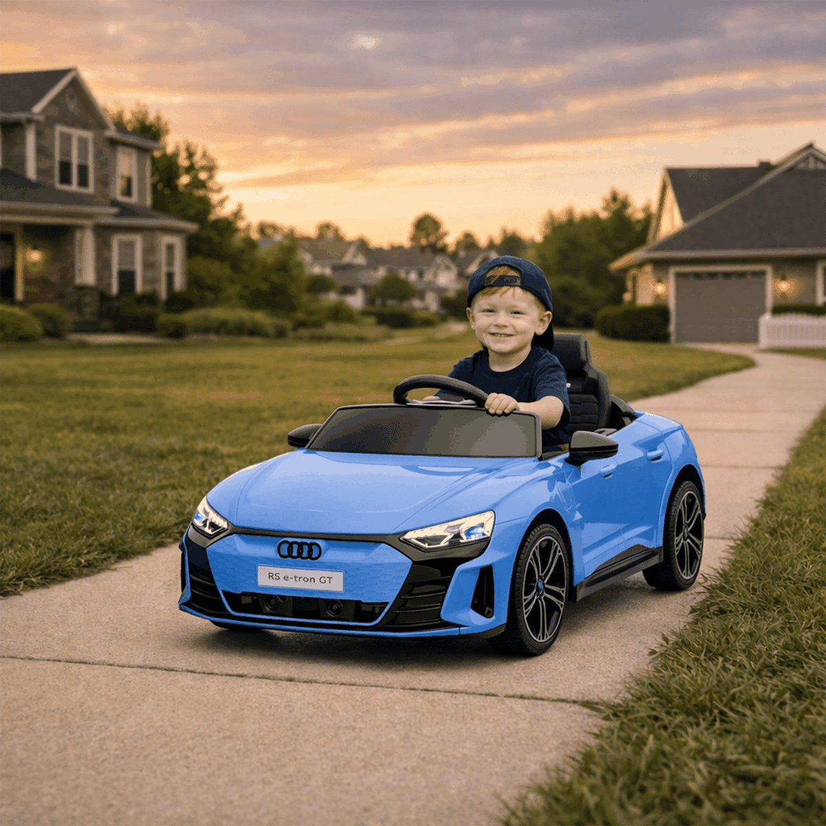 Vaikiškas elektromobilis Audi RS e-tron GT HATIS, mėlynas Vaikiškas elektromobilis Audi RS e-tron GT HATIS, mėlynas