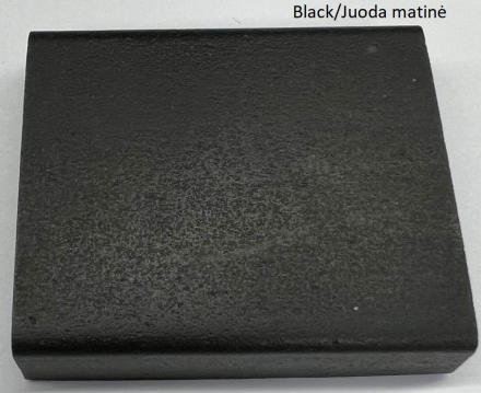 Granitinė plautuvė, juodos spalvos, Platinum Vesta 5852, 580x518 mm, su sifonu komplekte