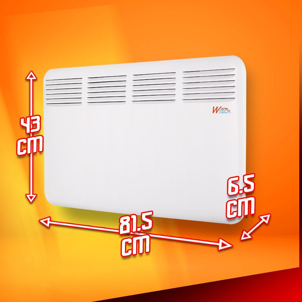 Sieninis konvekcinis šildytuvas Warmtech, 2000 W Sieninis konvekcinis šildytuvas Warmtech, 2000 W