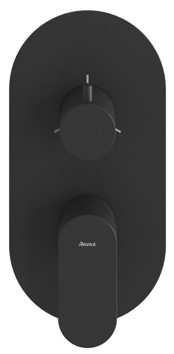 Ravak Eleganta Potinkinis maišytuvas be korpuso, 3 funkcijų, Black Matt X070297