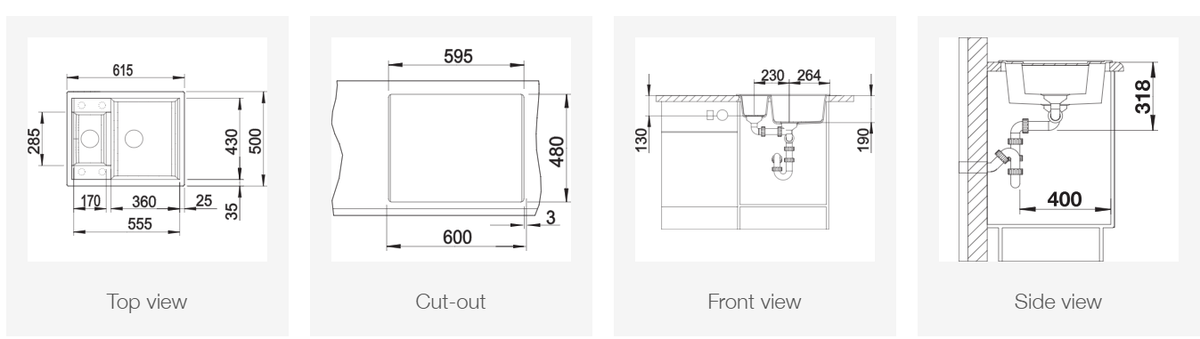 Silgranitinė plautuvė BLANCO METRA 6 SILG PDUR Balta O.ZUB O.AF