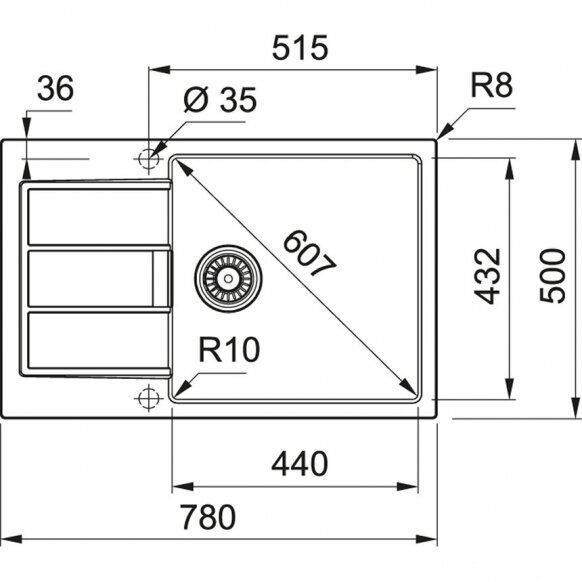 Plautuvė Franke S2D 611-78 XL Urban grey, 1430590223