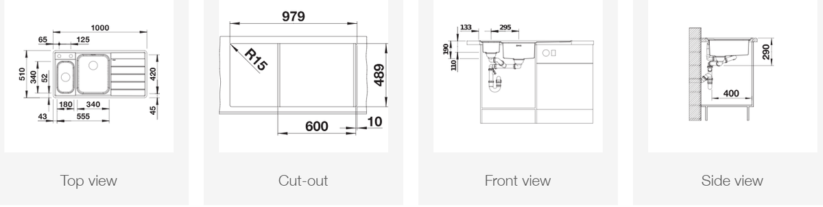 Plieninė plautuvė BLANCO AXIS III 6S-IF SATIN LI M.ZUB InFino M.AF