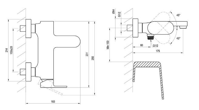 Vonios maišytuvas Ravak Eleganta, chromas X070213