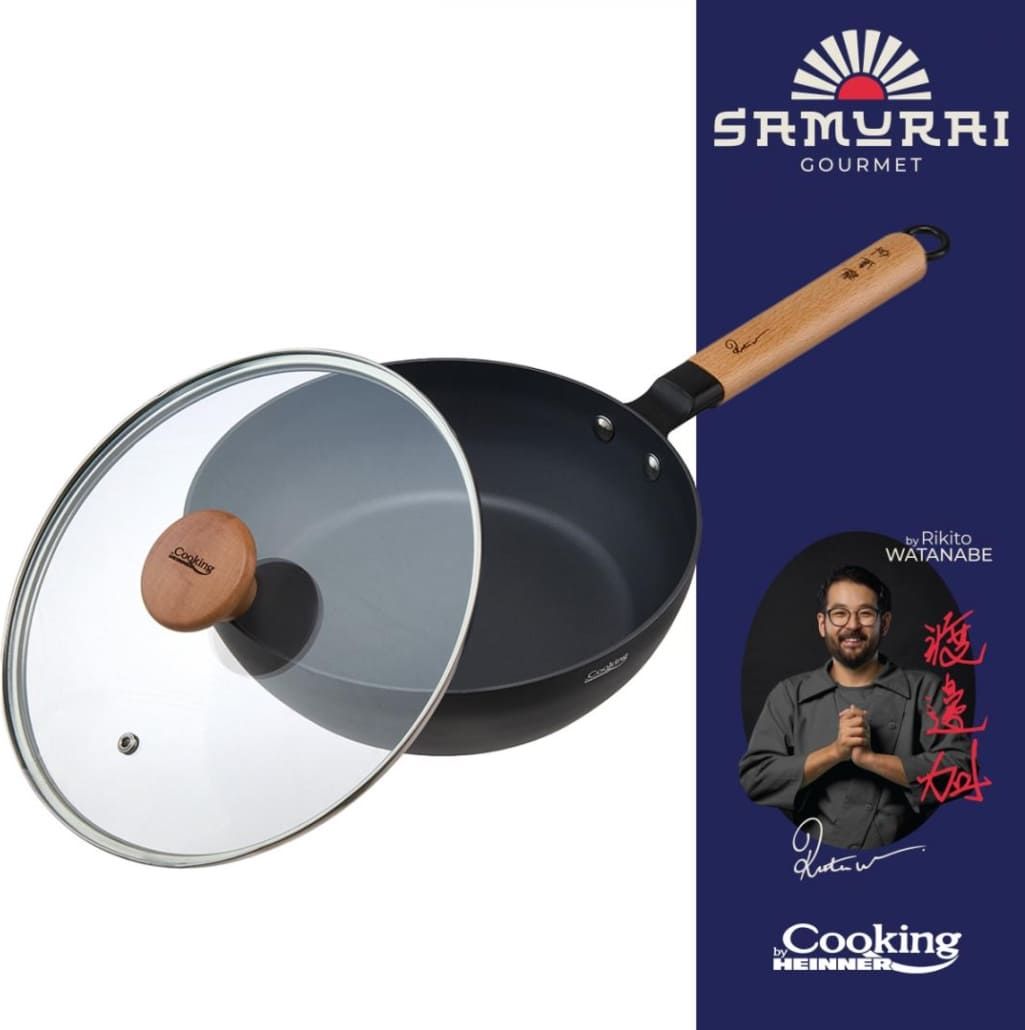 Wok keptuvė su dangčiu aliuminio su keramikos danga 28x8cm HR-SNT-WC28 HEINNER Wok keptuvė su dangčiu aliuminio su keramikos danga 28x8cm HR-SNT-WC28 HEINNER