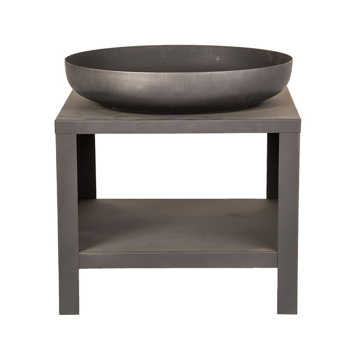 Plieno laužavietė su stovu, juoda, 60.8 x 60.8 x 61.8 cm Plieno laužavietė su stovu, juoda, 60.8 x 60.8 x 61.8 cm