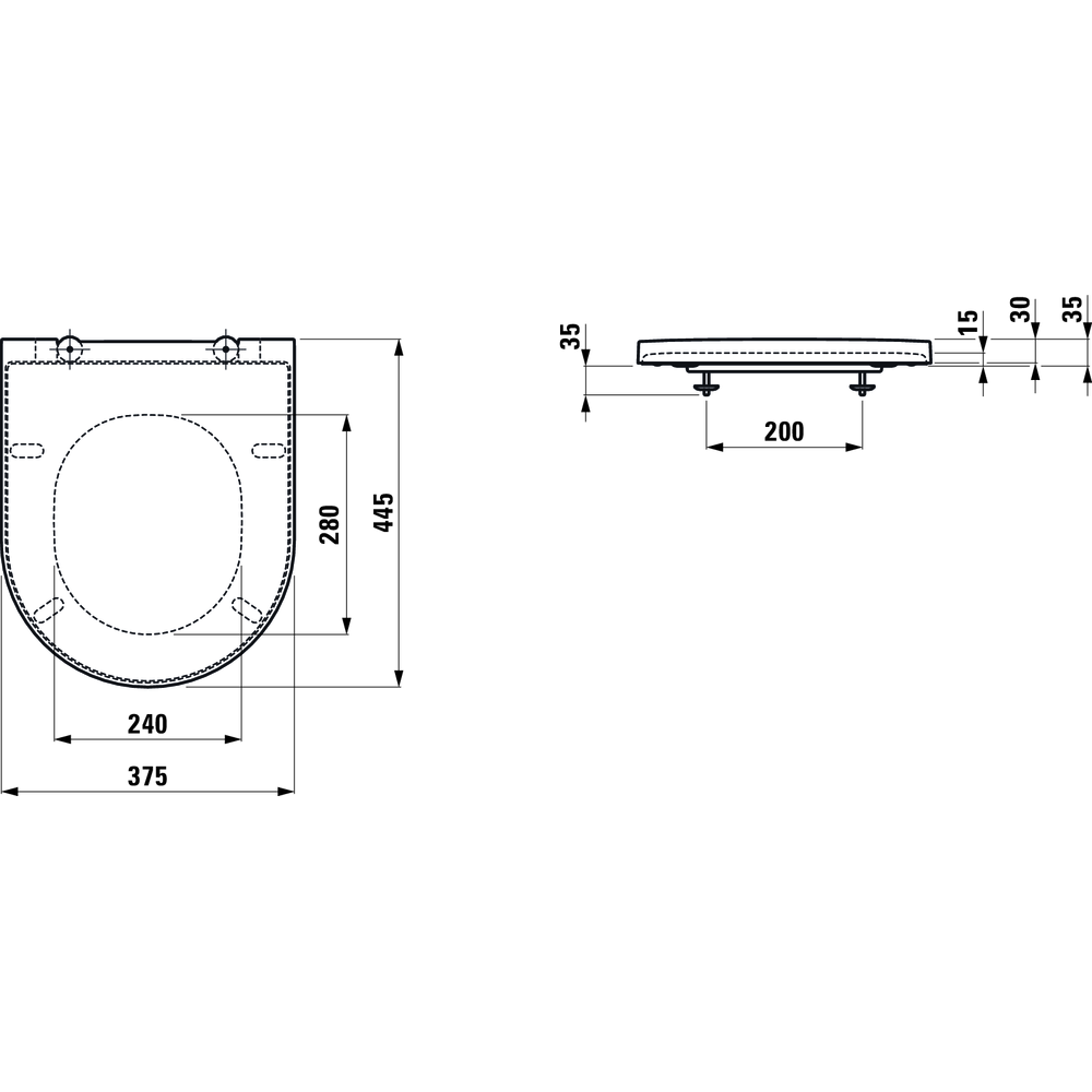 Pakabinamas unitazas Kartell by Laufen rimless su dangčiu