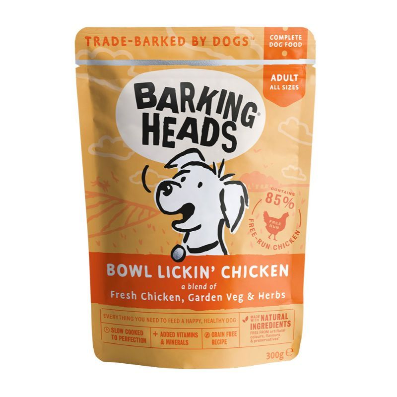 BARKING HEADS Bowl Lickin' Chicken konservai šunims su vištiena 300g 10vnt, BWCK300