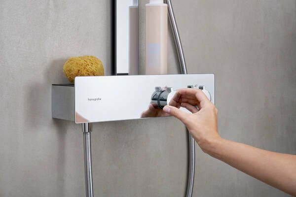 Dušo sistema Hansgrohe Rainfinity 250 1jet EcoSmart, chromas, 28742000 Dušo sistema Hansgrohe Rainfinity 250 1jet EcoSmart, chromas, 28742000