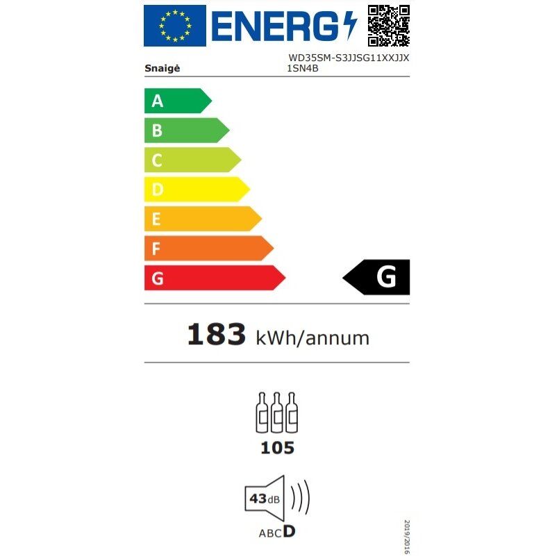 Vyno šaldytuvas Snaigė WD35SM-S3JJSG