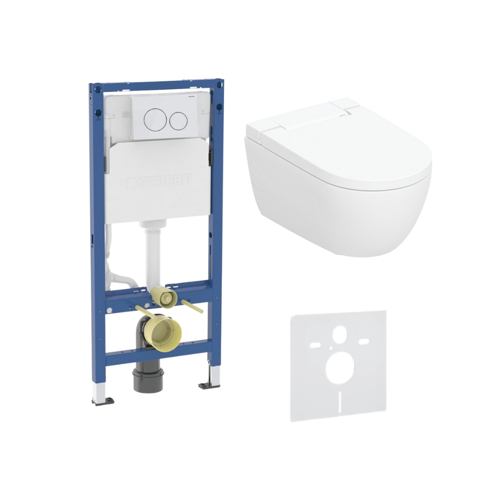 WC komplektas Geberit AquaClean Alba Basic su Duofix Delta 12 cm balta, AQAL12B00111 WC komplektas Geberit AquaClean Alba Basic su Duofix Delta 12 cm balta, AQAL12B00111