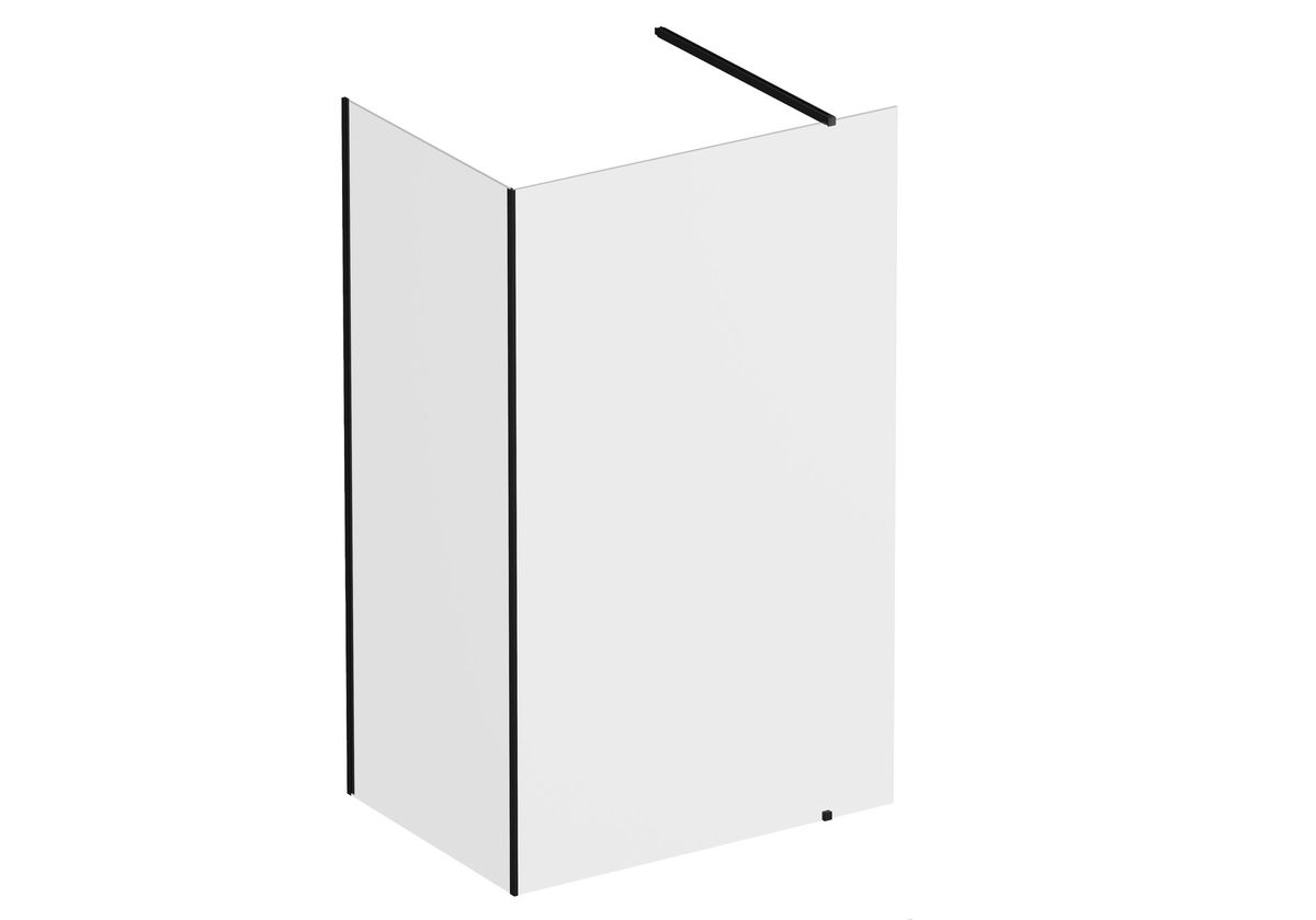 Dušo sienelė Ravak Walk-In Corner Set 110x80, juoda+stiklas Transparent, GW1CD430SZ1