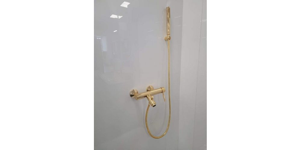 Vonios maišytuvas su dušo k-tu Fiore XENON, blizgus auksas, 44OO5150