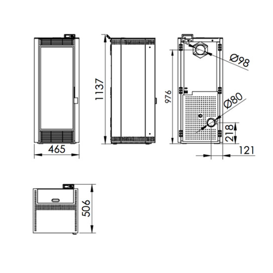 Roma 11.8 kW granulinė ortakinė krosnelė