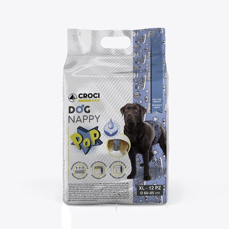 CROCI Dog Nappy sauskelnės patinėliams XL 60-85cm 12vnt, C6028418