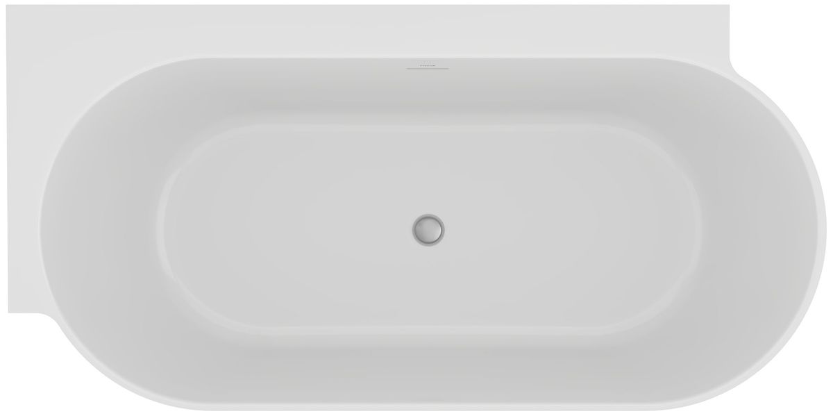 Vonia Freedom Corner II Tec 175x86 L, laisvai pastatoma, balta, sifono dangtelis chromas/baltas/juodas CC91000000