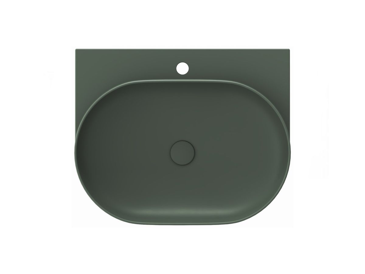 Keraminis praustuvas Ravak Yard 60, su skyle maišytuvui, Grey Green, XJX08260000