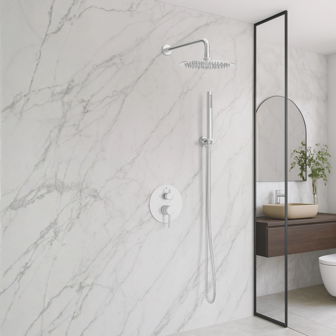 Potinkinė dušo sistema Balneo CASCADE - 2, nerūdijantis plienas, H0301020606