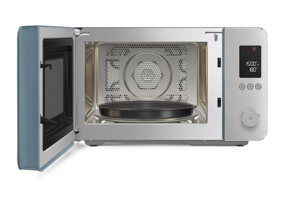 SMEG mikrobangų krosnelė, MOC02SBMEU, su grilium, karštu oru ir Air fry funkcija