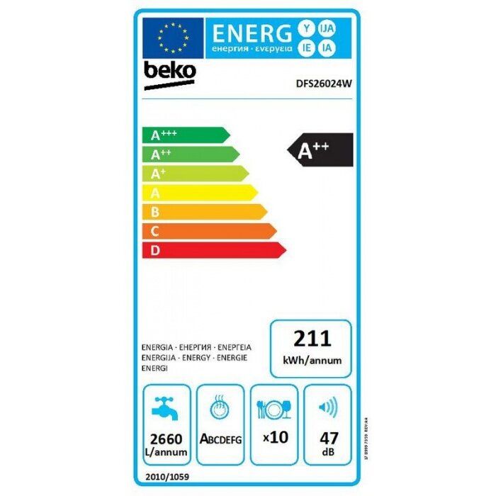 Indaplovė Beko DFS26024W