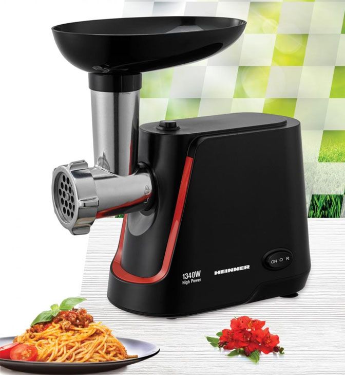 Mėsmalė 1340W MG-1250BK HEINNER Mėsmalė 1340W MG-1250BK HEINNER