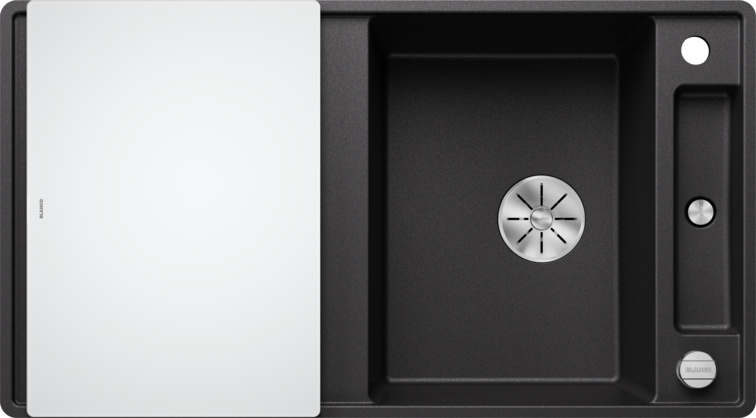 Silgranitinė plautuvė BLANCO AXIA III 5 S-F SILG PDUR Antracitas Z.GL InFino M.AF