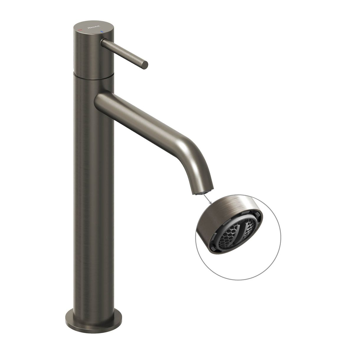 Praustuvo maišytuvas Ravak Espirit BeCool 250 mm be dugno vožtuvo, Graphite Brushed X070401