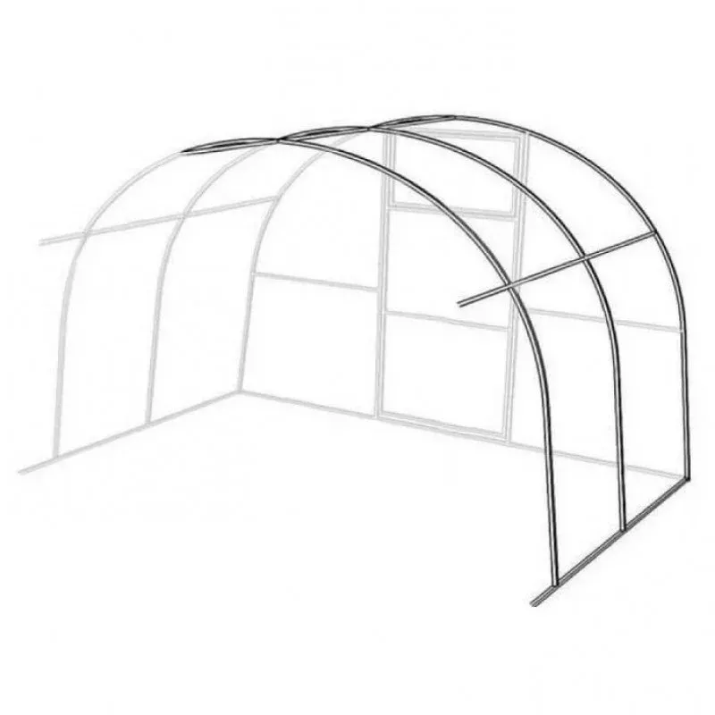 Klasika arkinio šiltnamio 2 metrų prailginimas, 3 m. pločio, be priekio ir galo , su danga 4 mm