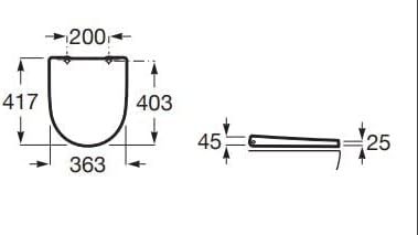 Unitazo dangtis Roca ONA Compact soft close, baltas A801E22001