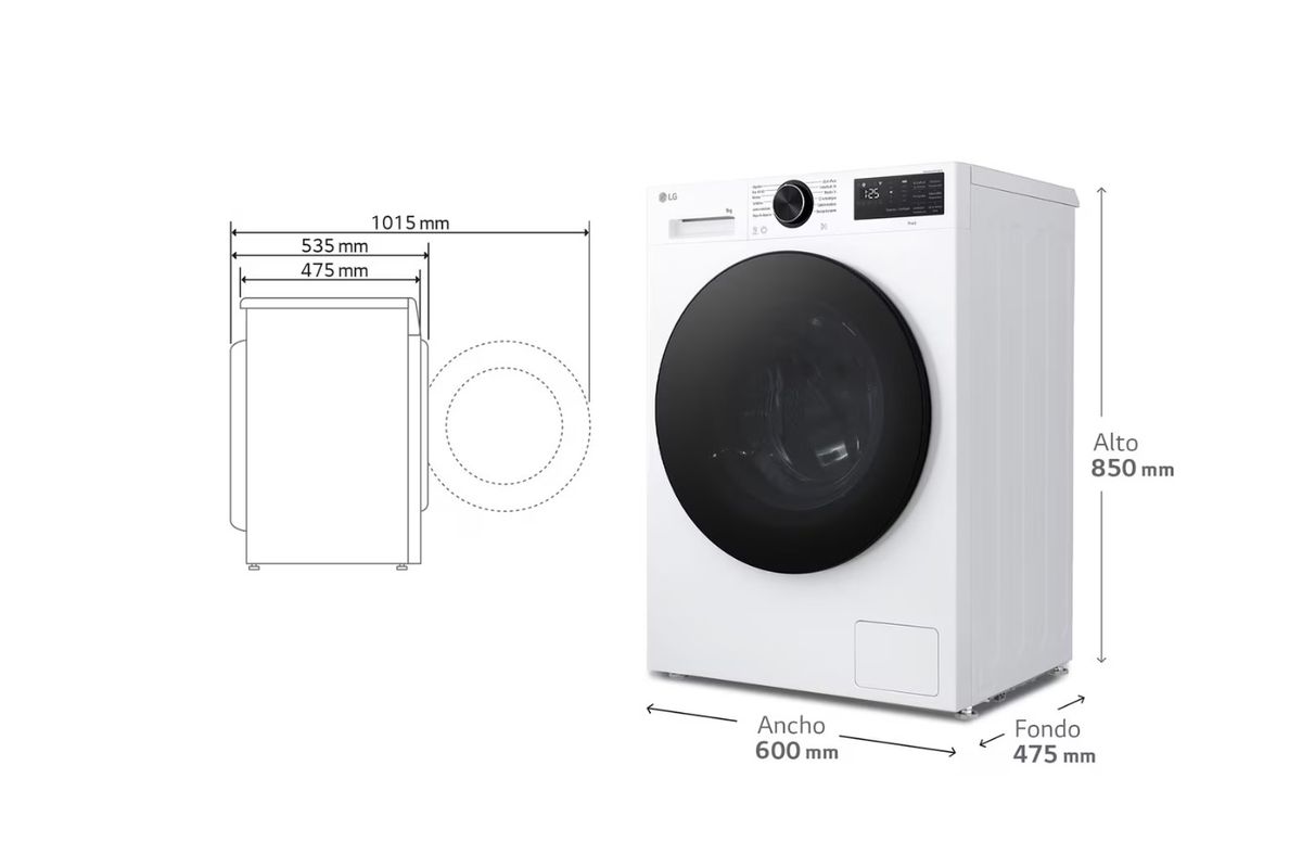 Skalbimo mašina LG F2X50S9TLB, 9 kg
