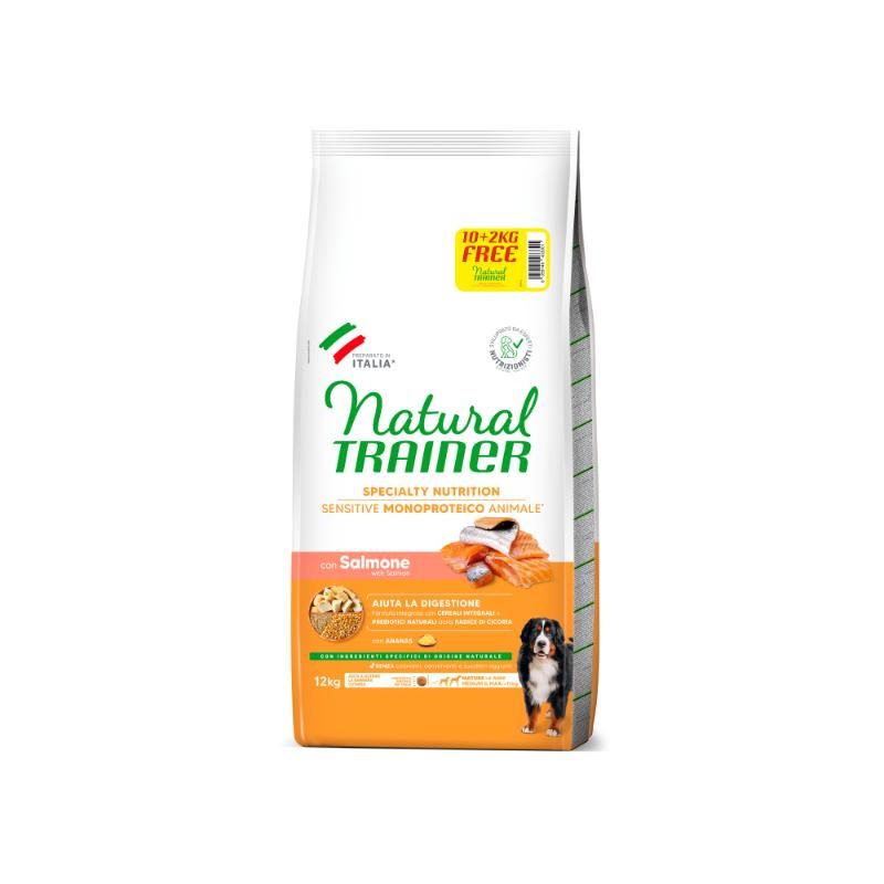 NT ADULT DOG SENSITIVE NO GLUTEN M/M SALMON (lašiša) 10+2kg NT ADULT DOG SENSITIVE NO GLUTEN M/M SALMON (lašiša) 10+2kg