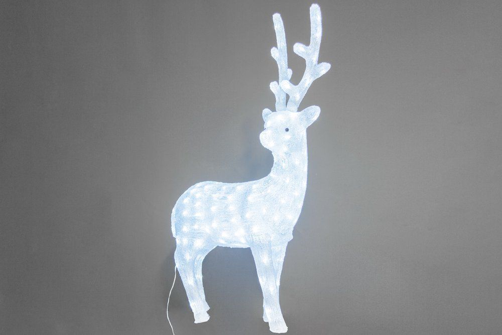 Šviečianti dekoracija Finnlumor Reindeer 160 LED, balta, 105 cm, 6410412944306