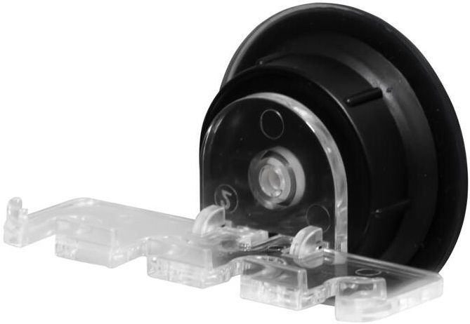 Laikiklis dantų šepetėliams RIDDER Ela 80 x 55 x 48 mm, priklijuojamas, plastikinis/juodas, 12102210