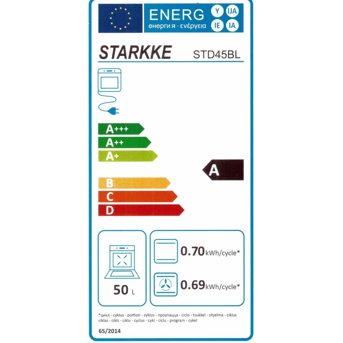 Orkaitė STARKKE STD45BL