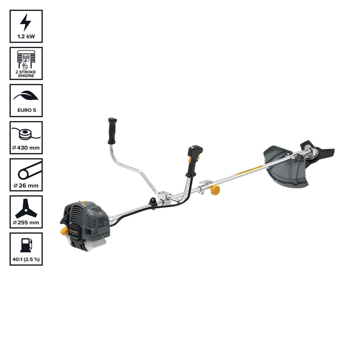 Benzininė krūmapjovė Grunder TT-BC415, 1200 W Benzininė krūmapjovė Grunder TT-BC415, 1200 W