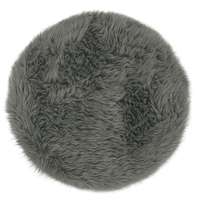 Apvalus kilimas Doka dark grey 60 cm