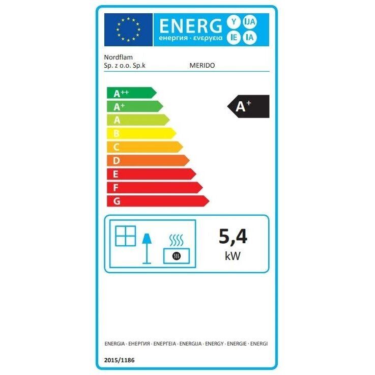 Kieto kuro krosnelė Nordflam MERIDO, 5,4 kW