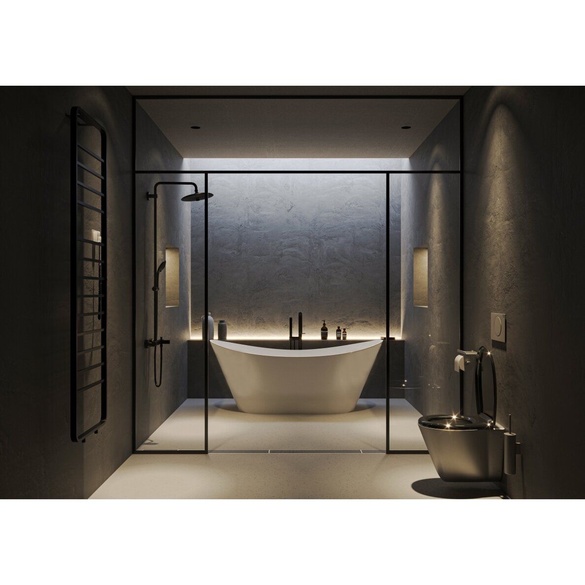 Lieto akmens vonia Bathesa Flora 180x75 cm