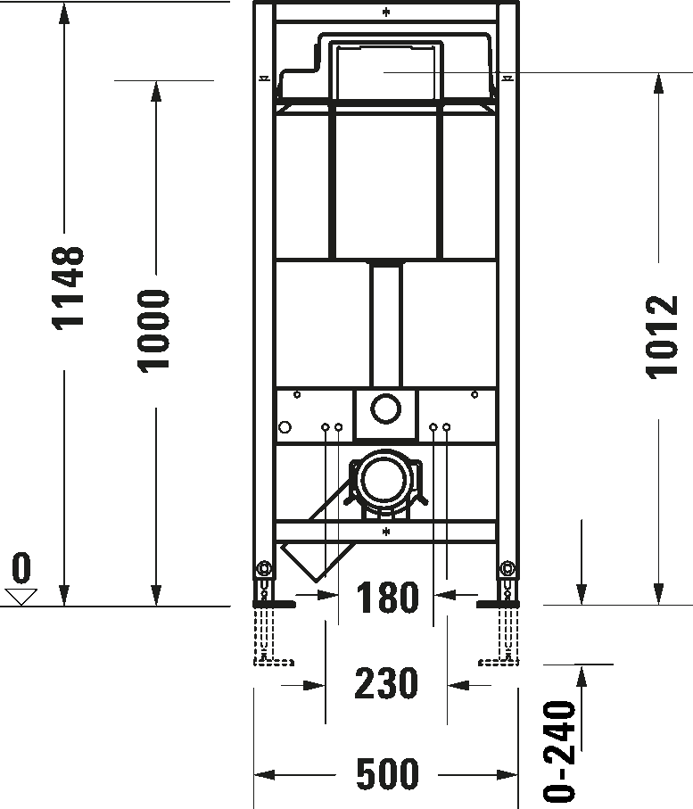 Potinkinis rėmas unitazui Duravit DuraSystem Basic, WD1020000000