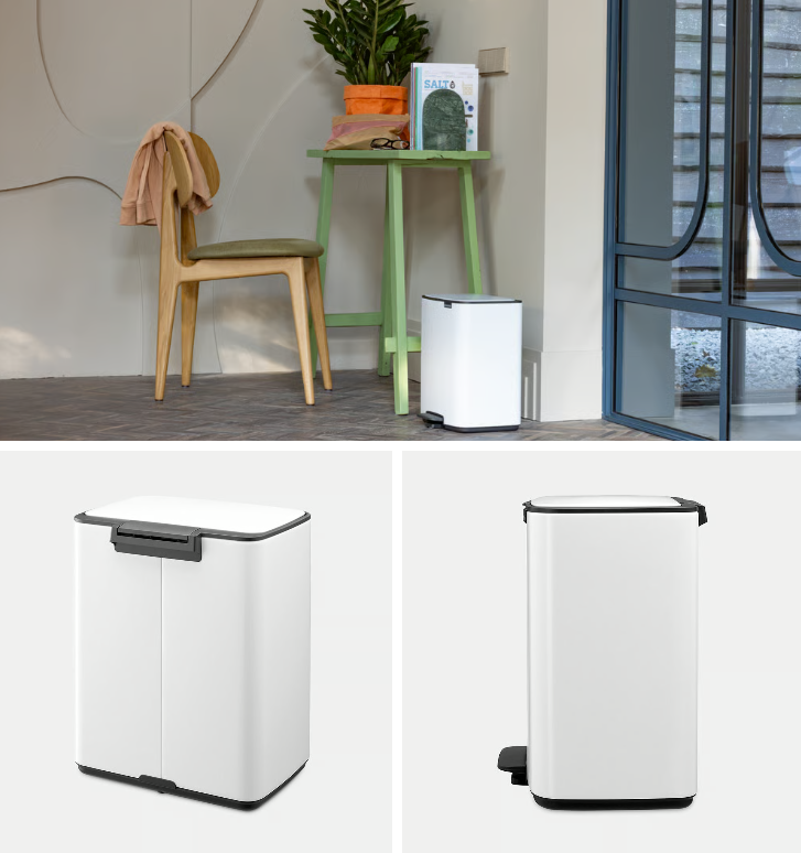 Šiukšlių dėžė Brabantia Bo, 12L., Balta, 236907