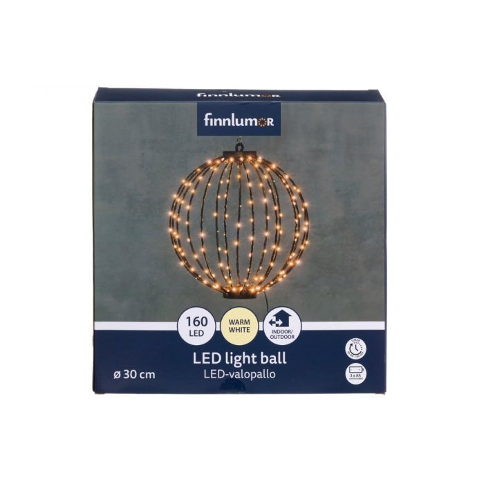 Šviečianti dekoracija Finnlumor 160 LED, šilta balta, 30 cm Šviečianti dekoracija Finnlumor 160 LED, šilta balta, 30 cm
