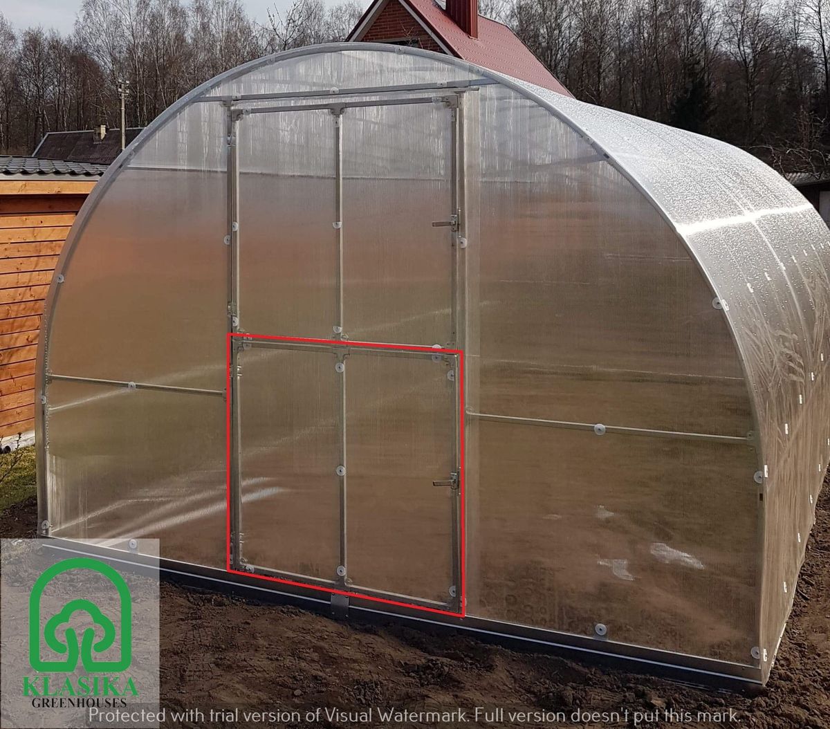 Papildomos durys šiltnamiui KLASIKA TUBE be dangos