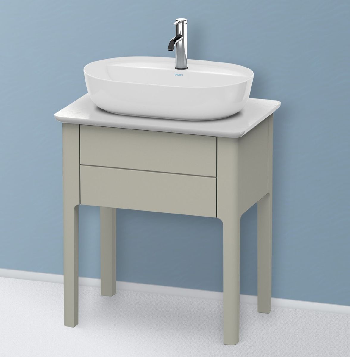 Spintelė su praustuvu Duravit Luv 60 cm, taupe satin matt