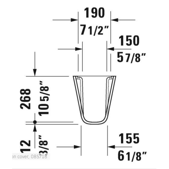 Sifono gaubtas Duravit D-Code