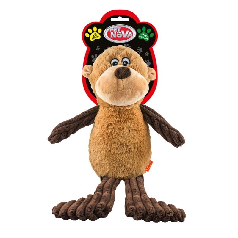 PET NOVA Monkey pliušinė minkšta beždžionė 40cm (6), GRIZZLY-MONKEY