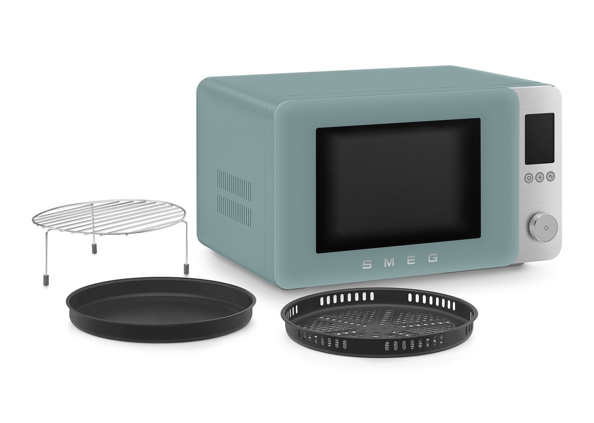SMEG mikrobangų krosnelė, MOC02EGMEU, su grilium, karštu oru ir Air fry funkcija