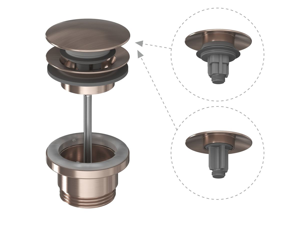 Ravak Praustuvo sifono galvutė ClickClack/galvutė, šlifuoto grafito, X03048