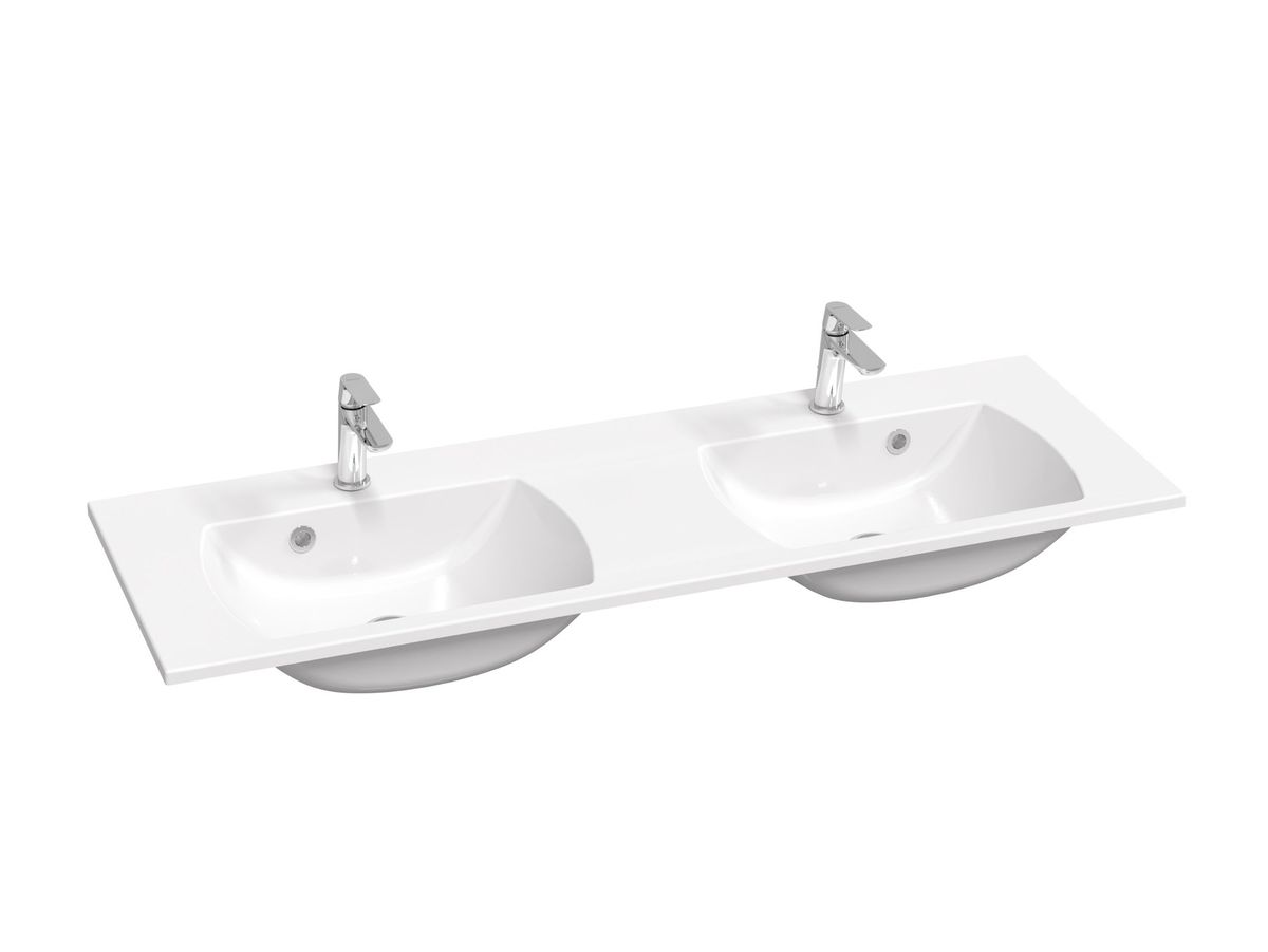 Dvigubas praustuvas Classic II 1300 Slim su persipilymu, baltas XJX01113001