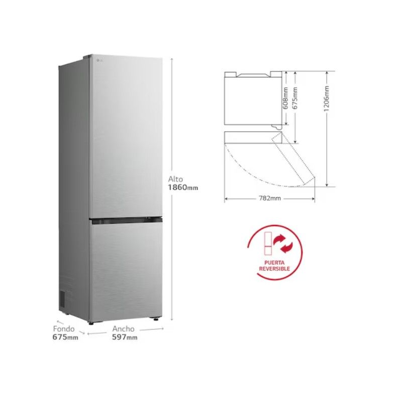Šaldytuvas LG 700 serija, DoorCooling+, GBBS716CMB Šaldytuvas LG 700 serija, DoorCooling+, GBBS716CMB