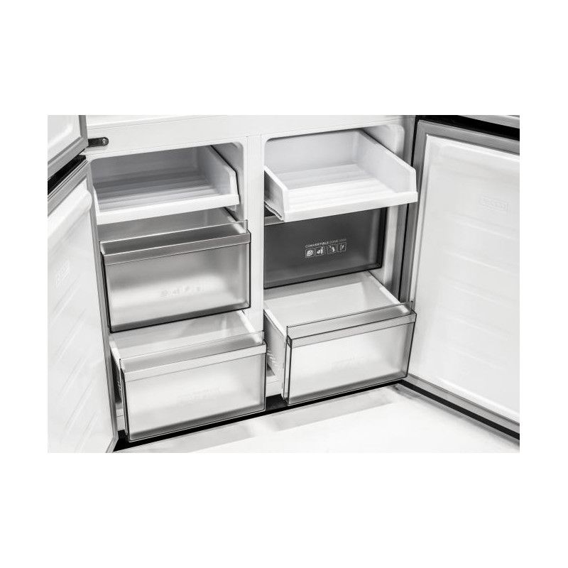 Sidabrinės spalvos Side-by-Side tipo šaldytuvas su šaldikliu Lord C26 Sidabrinės spalvos Side-by-Side tipo šaldytuvas su šaldikliu Lord C26